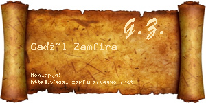 Gaál Zamfira névjegykártya